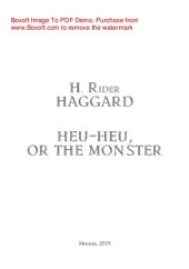 книга Heu-Heu, or the Monster